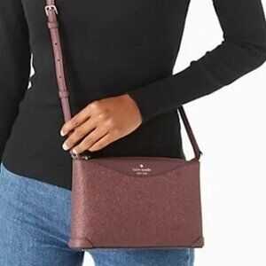 Kate Spade Crossbody Purse Shimmy Glitter Deep Nova
